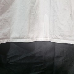 Port & Company Mens White Handprint Graphic T-Shirt Large Ring Spun Cotton Tee