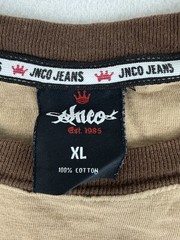 Vintage JNCO Jeans Graphic Print Shirt Y2K Size XL Earthtone Brown Embroidered