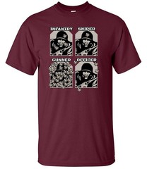 Infantry Sniper Gunner Officer Funny Army T Shirt Military Humour Veteran Gift