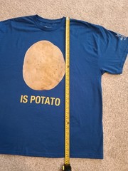 IS POTATO 2022 T-SHIRT – STEPHEN COLBERT LATE SHOW – BLUE – SIZE XL – OFFICIAL
