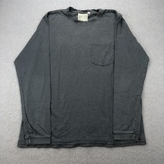 Jungmaven Long Sleeve Shirt Mens Medium Gray Hemp Organic Cotton Pocket Tee