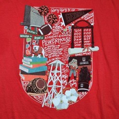 UGA University of Georgia Bulldogs Graphic T-Shirt XL Red Campus Dawgs Alumni