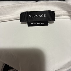 Versace White & Pink Silver Barocco Tee Shirt – L