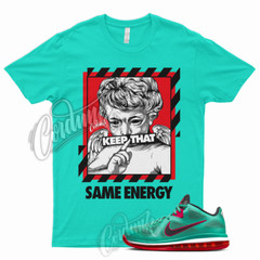 New ENERGY T Shirt for LeBron 9 Low Reverse Liverpool Green Black Action Red 1