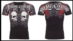 XTREME COUTURE by AFFLICTION Black REDEMPTION Short Sleeve Slim Fit T-shirt NWT
