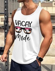 Tank Top for Men Beach Men’s Tank Shirts Tank Tops Men Summer Sunglasses Grap…