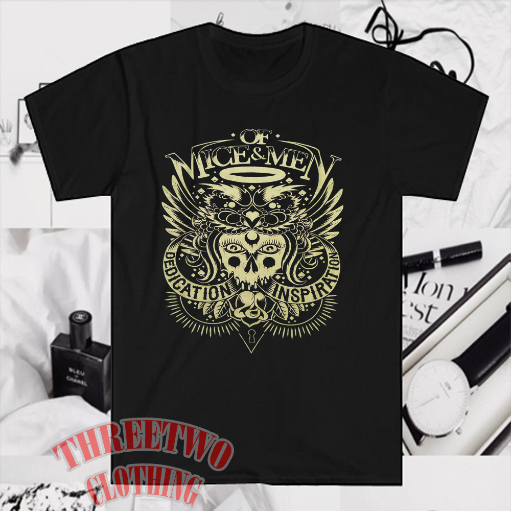 Of Mice And Men Dedication Inspiration Men’s Black T-Shirt Size S to 5XL