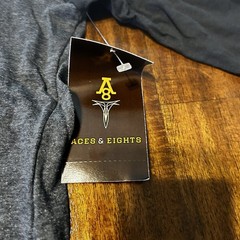 NWT AC/DC Back In Black Aces & Eights 2004 3/4 Sleeve Shirt Tour Dates Angus