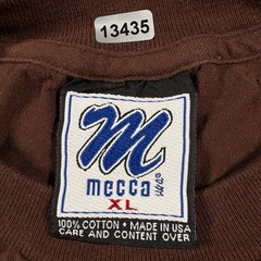 Vintage Mecca Denim Shirt Mens XL Brown Graphic Cotton Long Sleeve Streetwear