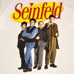 SEINFELD Shirt Mens 2XL XXL White Cast JERRY KRAMER GEORGE Casual NWT