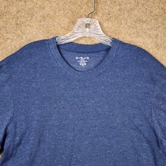 Evolve Men T-Shirt Medium Blue Heathering Short Sleeve Crew Neck Activewear