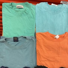 LOT OF 9: Vintage 90s Blank Solid Shirts MIXED SIZES, BRANDS, AND COLORS!