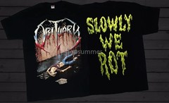 Tee Shirt Design O-Neck Men Short Sleeve Tall Obituary Slowly We Rot American De