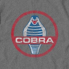 Joe Blow Ts Ford Cobra Circle Logo Mens Gray T-Shirt AC Shelby 289 GT350 Mustang