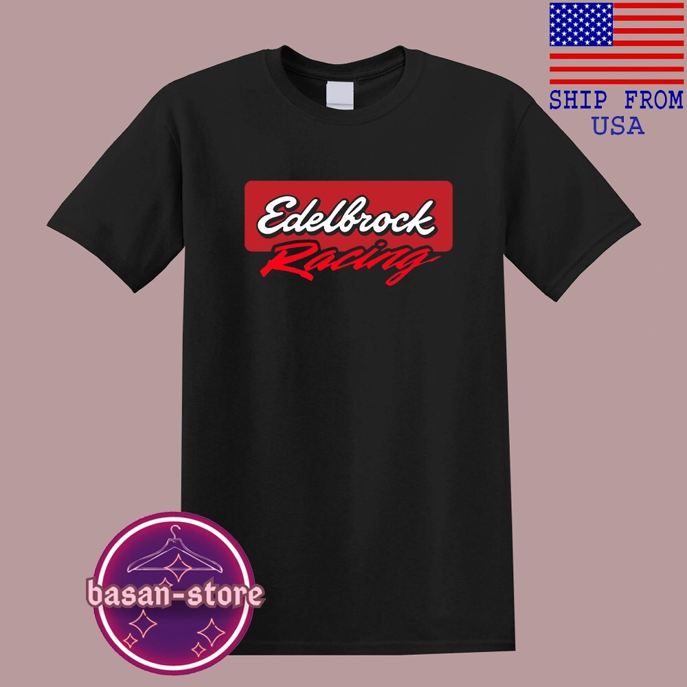 Edelbrock Racing Men’s Black Navy Blue White Size S-5XL