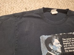 Vintage 00s Republican Ronald Reagan President Anti Government Quote Shirt L