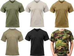 Moisture Wicking T-Shirt Solid Tactical Workout Crew Neck Comfy Lightweight Tee