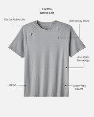 Men’s Reign Tee – Lightweight Performance Workout Shirt with Anti-Odor Techno…