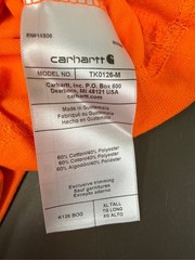 Men’s X-Large Tall Brite Orange Cotton/Polyester Loose Fit Heavyweight Long Slee