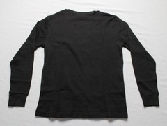 Knocker Men’s Mid Weight Waffle Pullover Thermal Shirt DH3 Black Medium