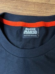 Super Mario Long Sleeve T-Shirt Nintendo Graphic Tee Black Size L Men