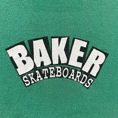 Vintage Baker Skateboards Shirt Mens Medium Green Box Logo Y2K Andrew Reynolds