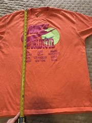 Y2K Nike World Tour Orange Tennis T-Shirt Size Large