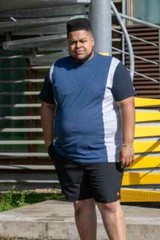 D555 Duke Big Mens Blue Cut and Sew T-Shirt 2XL 3XL 4XL 5XL 6XL 7XL 8XL (601702)