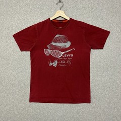 Vintage Levi’s 501 T-shirt Men’s Large (Fit M) Red Short Sleeve Sunglasses & Hat
