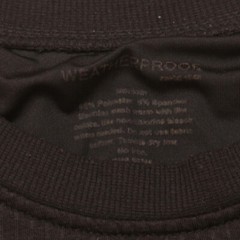 Medium Weatherproof Black Solid Poly Spandex Crewneck Tee T-Shirt Top Men’s I34