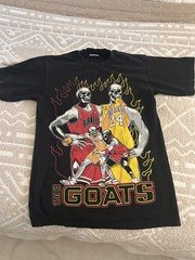 The GOATS Michael Jordan Kobe Bryant Lakers Bulls Mens PRO T Shirt Medium