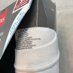 S Hanes T-Shirts 3 Pack Comfort Blend Tagless Lay Flat Collar White Gray Black