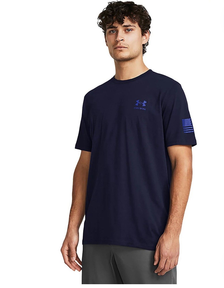 Under Armour Men’s Freedom Flag Gradient Short Sleeve T-Shirt Size 3XL Navy New