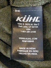 Kuhl Wildfibre T-Shirt Mens Green Melange Contrast Pocket SS Crew Neck – S