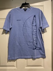 Lands End Indigo 3 Sailing T Shirt Men’s Medium New Flaw B86