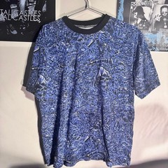 Lurking Class blue all over print gore tee Size L