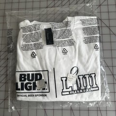 Super Bowl LII Bud Light Shirt Sz Large Dead stock NOS NFL Budweiser Light NWT @