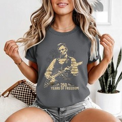 Abraham Lincoln Abe Lincoln Playing Guitar 250 Years Freedom T-Shirt