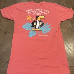 Party Pants Keg Stand Graphic T-shirt Size Large Two Cans Are Better Than One