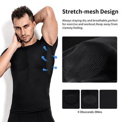 Men’s Compression Shirts 3/5 Pack, Short Sleeve Athletic Compression Tops Coo…