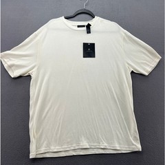 Claiborne Shirt Mens Sz L Cream White Modal Blend Short Sleeve Crewneck Tee