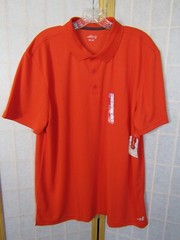 NWT BCG Men’s Training Coaches Polo Spicy Orang1/4 Button Polo Shirt Men’s XL