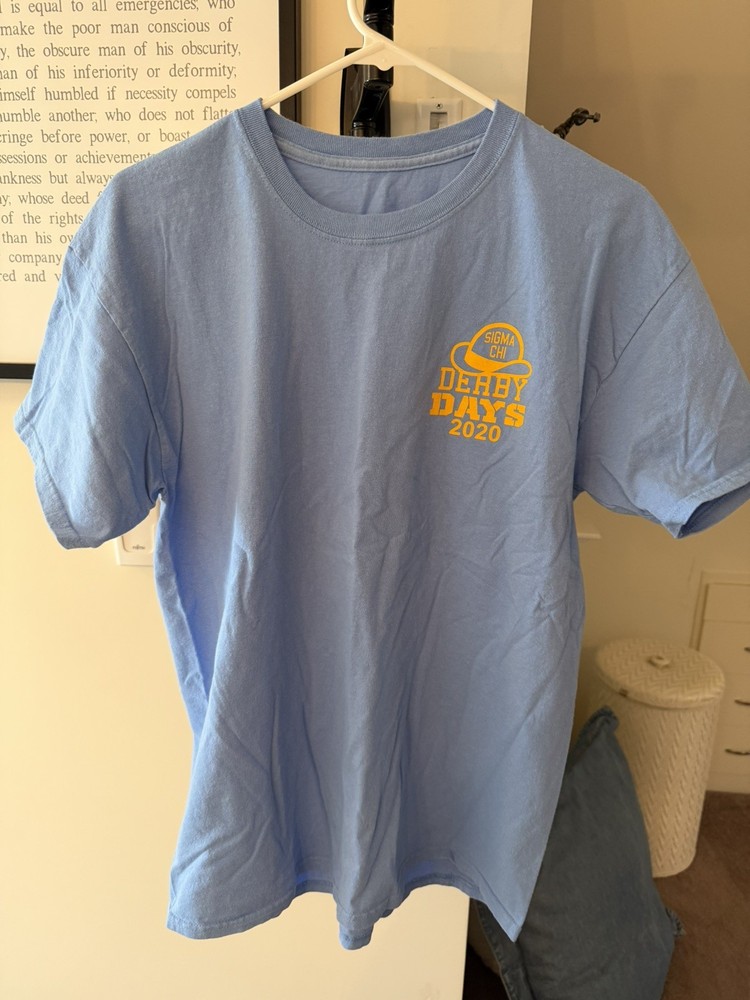 2020 Sigma Chi Derby Days “Golden Hat” T-Shirt Sz Large