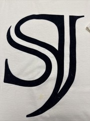 Sean John Mens XL White with Blue Logo Tee Streetwear Casual Vintage Y2K Rap