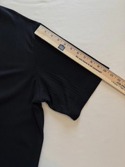 Men’s Shirt Short Sleeve Size XLT Black Textured Stripe Crewneck Tall Claiborne
