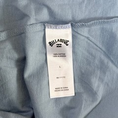 Billabong Graphic Tee Men’s Large Dusty Blue Yin Yang Palm Tree NWT