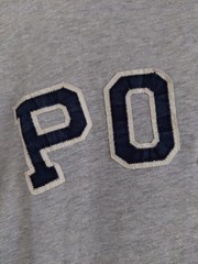 Polo Ralph Lauren Mens T Shirt Size Medium Logo Letter Design Grey 100% Cotton