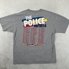The Police World Tour T-Shirt Mens 2XL Gray 07-08 Concert Rock Band Tee