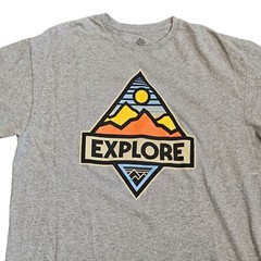 “Explore” Men’s Short Sleeve Cotton Blend Graphic T-Shirt Size XL
