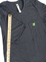 Humants Men’s XL Workwear /Outdoor Jersey Pocket Tee Dark Gray heather Cotton